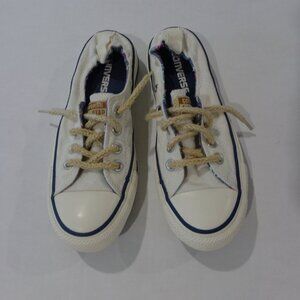 Converse All Star White Shoreline Rope Laces Slip On Women Size 5.5